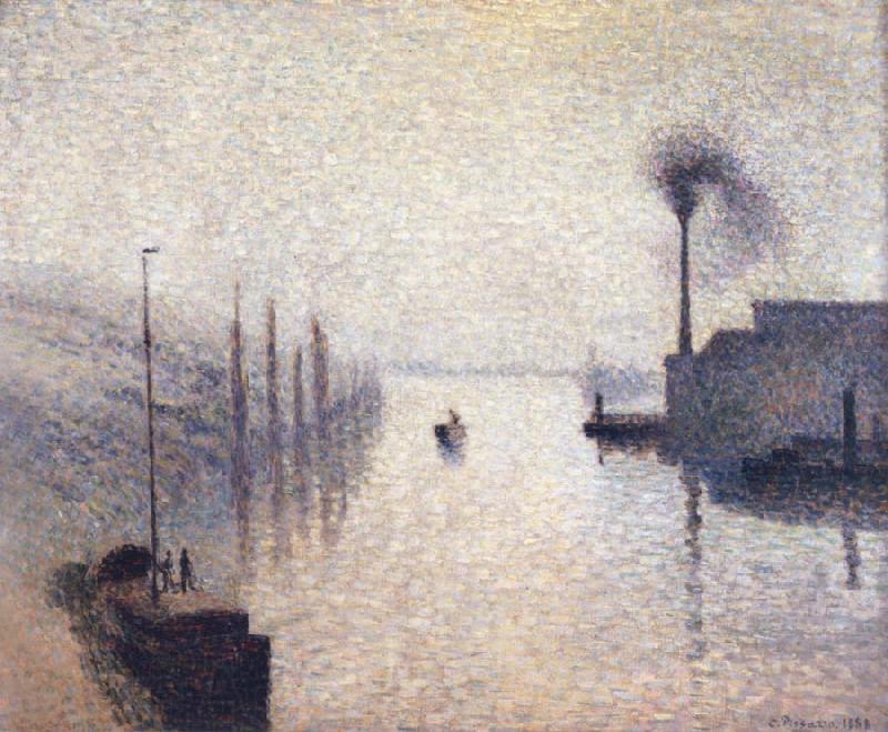 Camille Pissarro L-lle Lacroix,Rouen Norge oil painting art